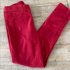 Super comfortable red jeggings